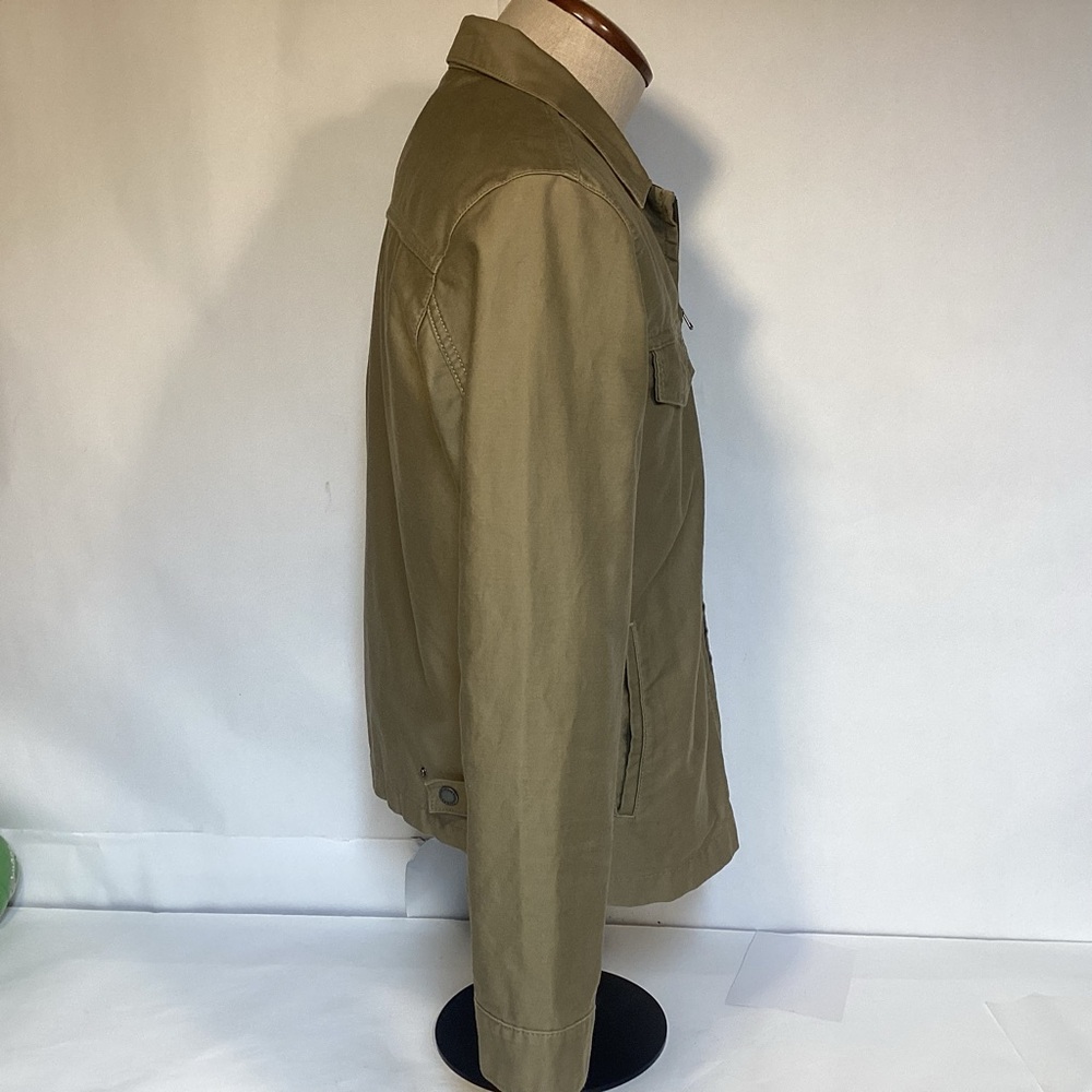Men’s Levi Khaki Lightweight Full Zip Workwear Jacket mens size small - Picture 4 of 16